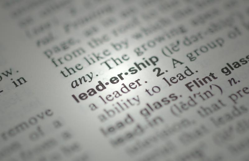 Leadership highlighted in dictionary